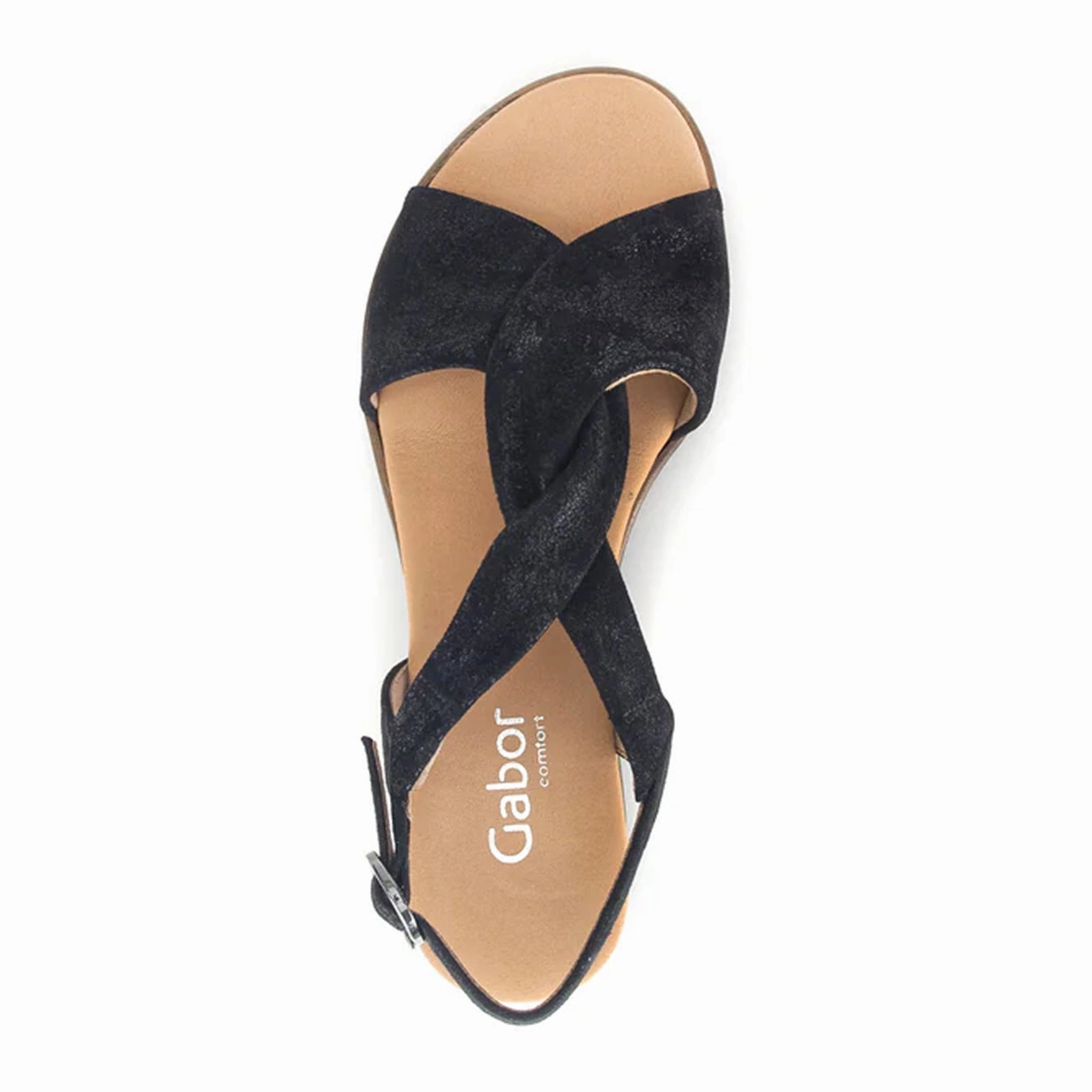 Gabor 751 Wedge Sandal (Women) - Caruso Met/Schwarz Stability