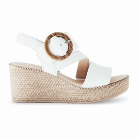Gabor 770 Braided Wedge Sandal (Women) - Nappa Nava/Latte Comforted Walk