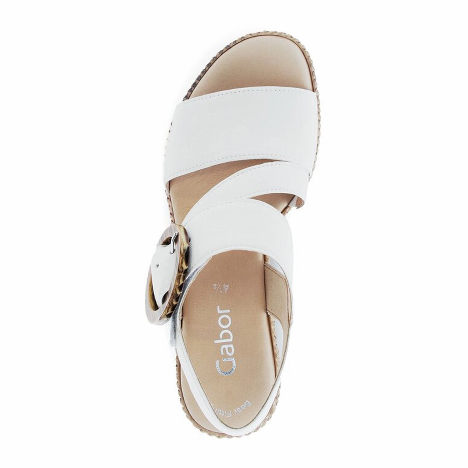 Agile Gabor 770 Braided Wedge Sandal (Women) - Nappa Nava/Latte