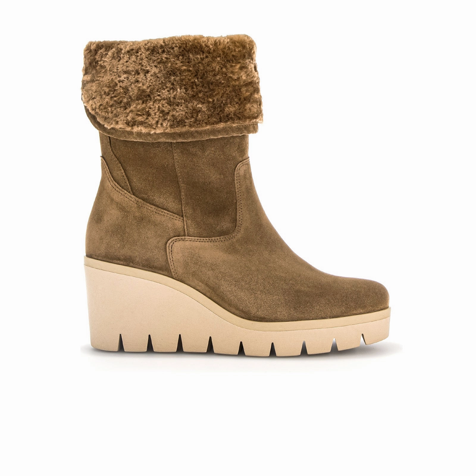 Gabor 785 Vienna Wedge Boot (Women) - Farro Dreamvelour/Fell Urban Nights Slip Friendly