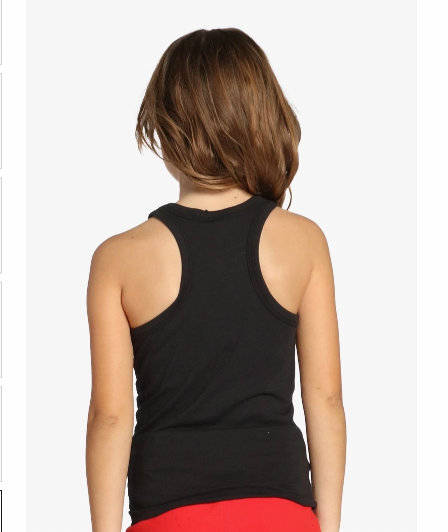 Girls Basic Tank Top - Black Party