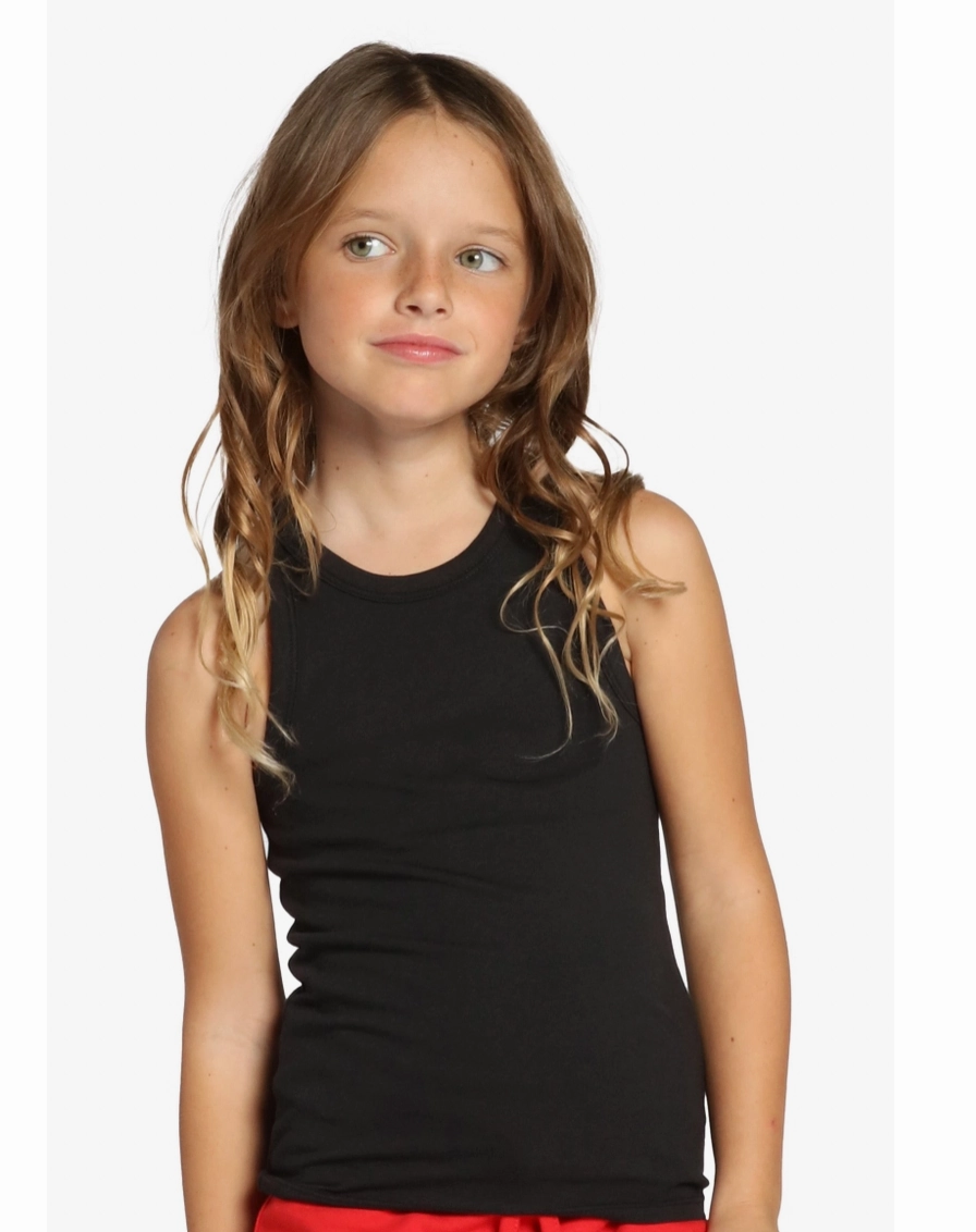 Fall Girls Basic Tank Top - Black