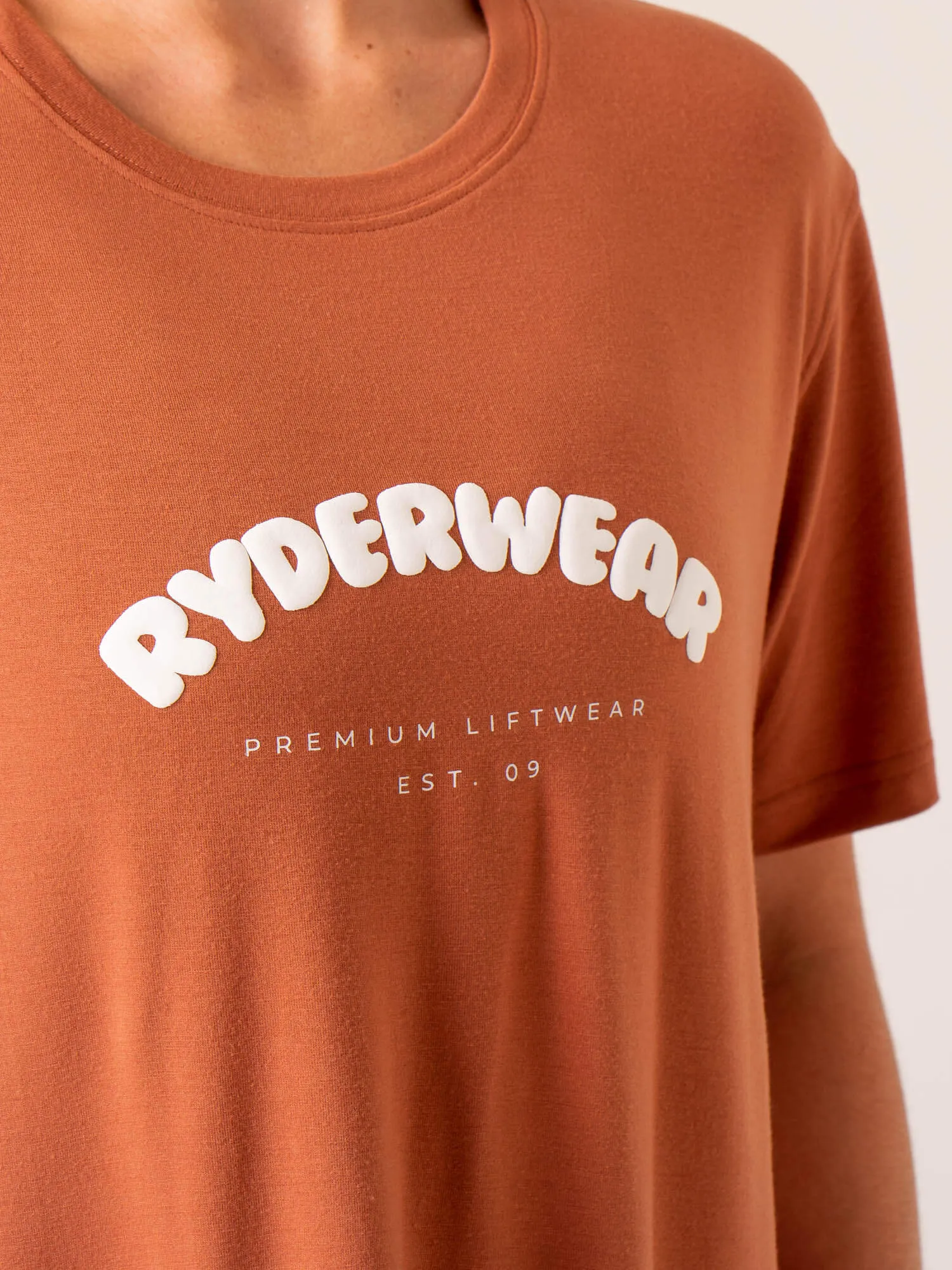 Casual Fashion Adjustable Hem Off Side Longline T-Shirt - Mocha