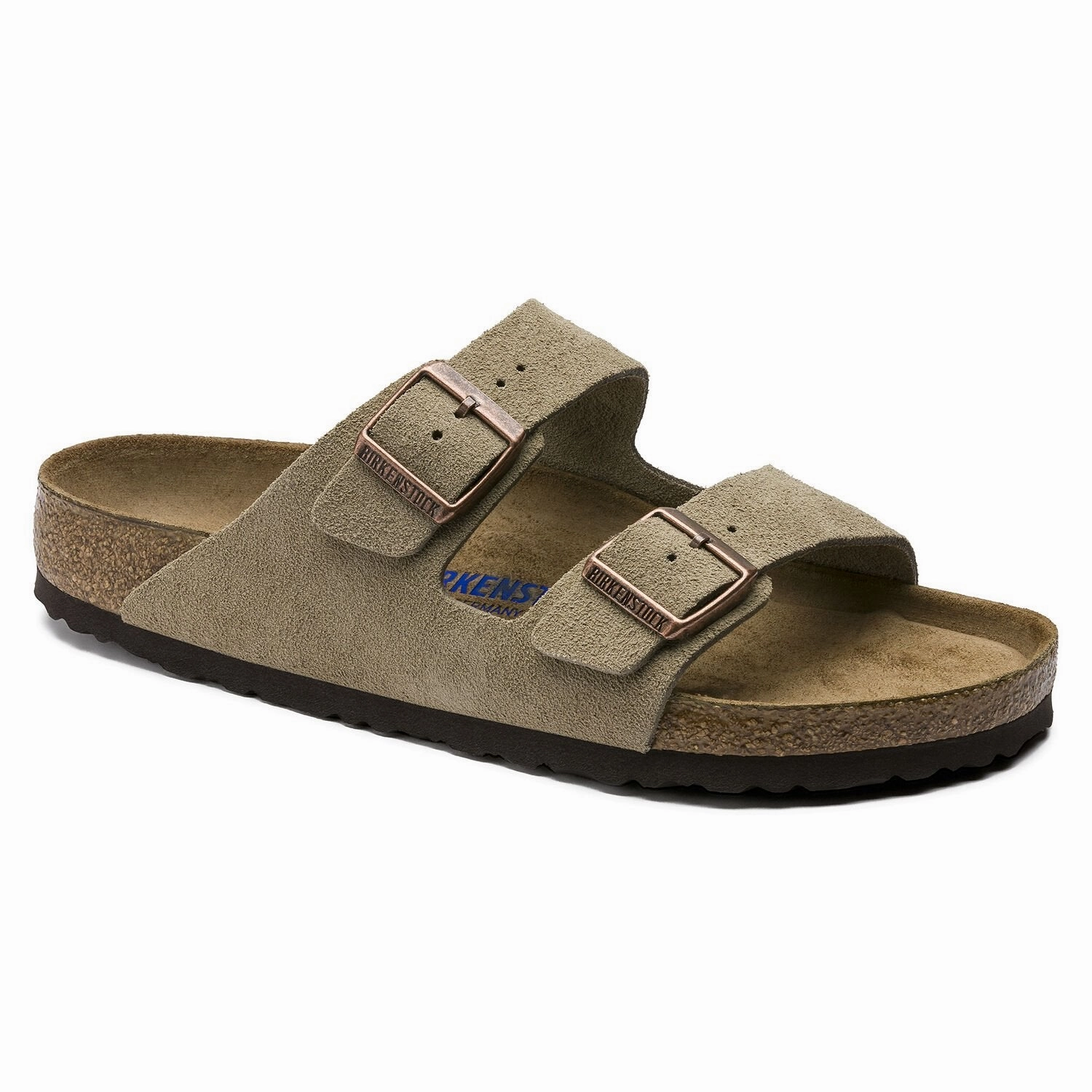 volleyball player shoes Birkenstock Arizona Soft Footbed Taupe Suede