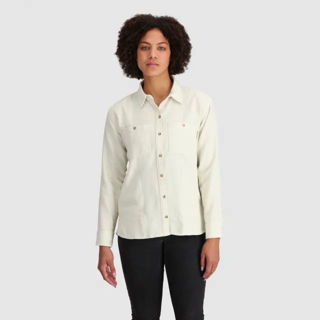 Double Layered Fabric Women's Feedback Flannel Twill Shirt