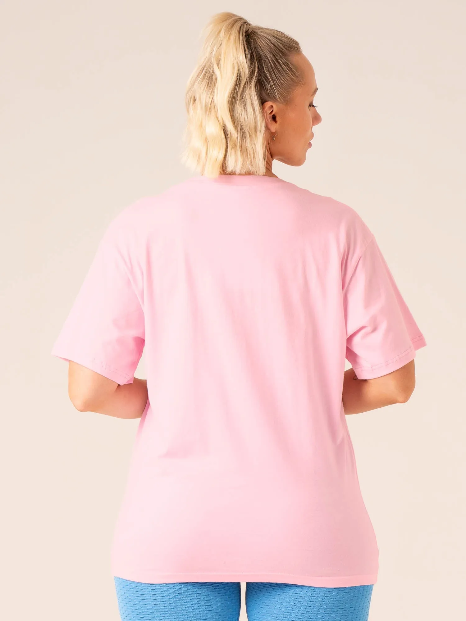 Grit Oversized T-Shirt - Pink Trendy Comfort Fit Ergonomic Cut