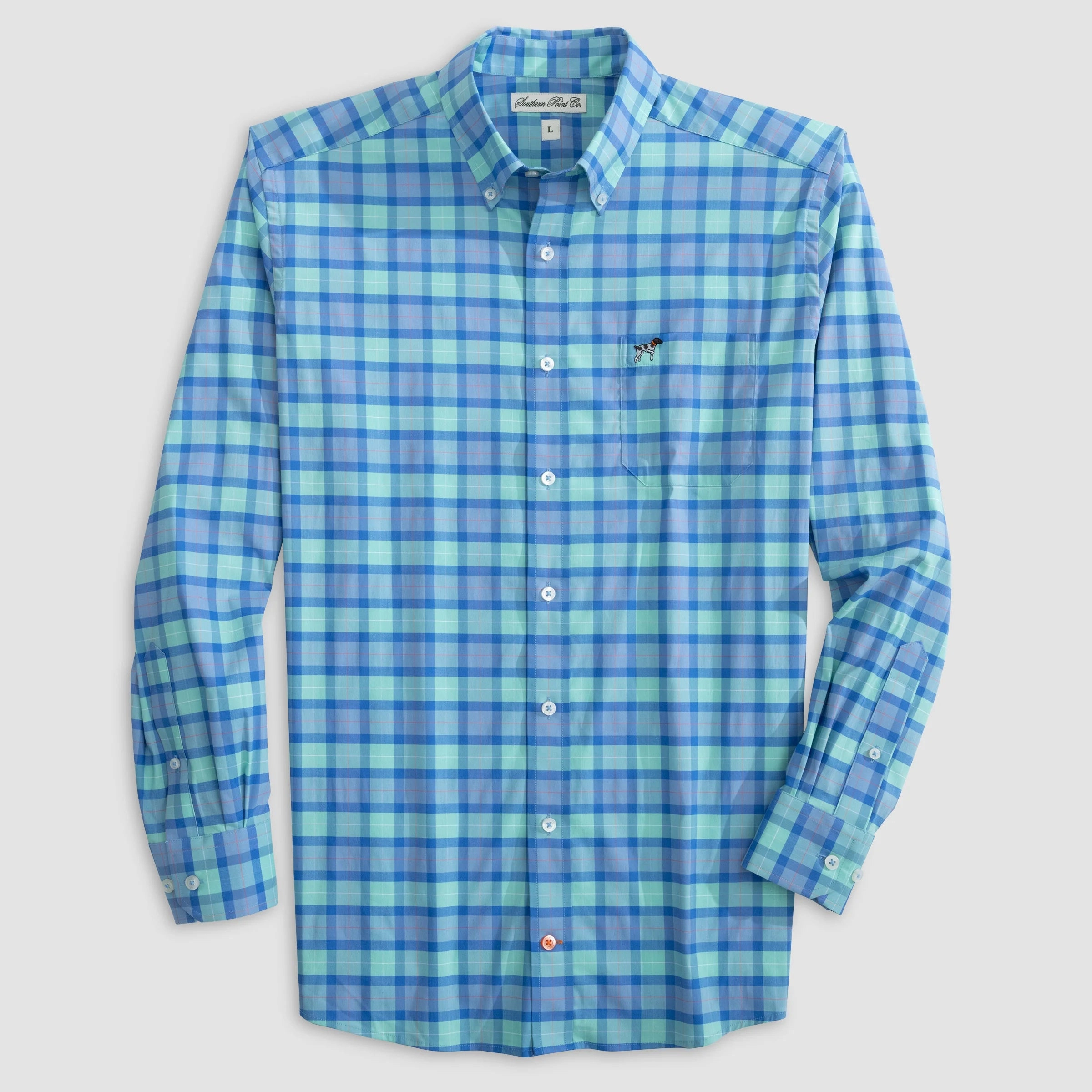 Hadley Stretch Button Down - Topsail Plaid Summer