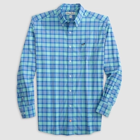 Hadley Stretch Button Down - Topsail Plaid Golf wear for kids
