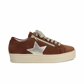 Designer comfort Hampton Star: Chestnut Suede & Gold