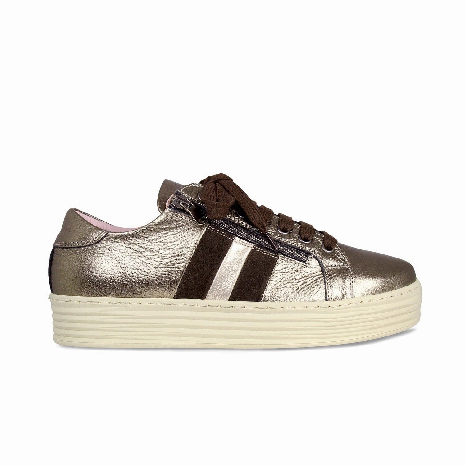 Easy Fit Hampton Stripe: Bronze Leather