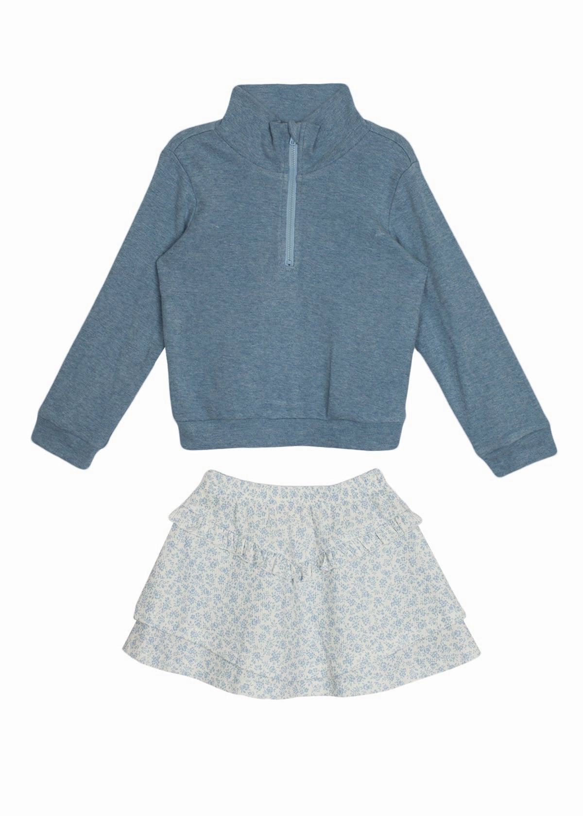 New Ballerina outfits for children Hannah 2 Piece Set - Blue Floral