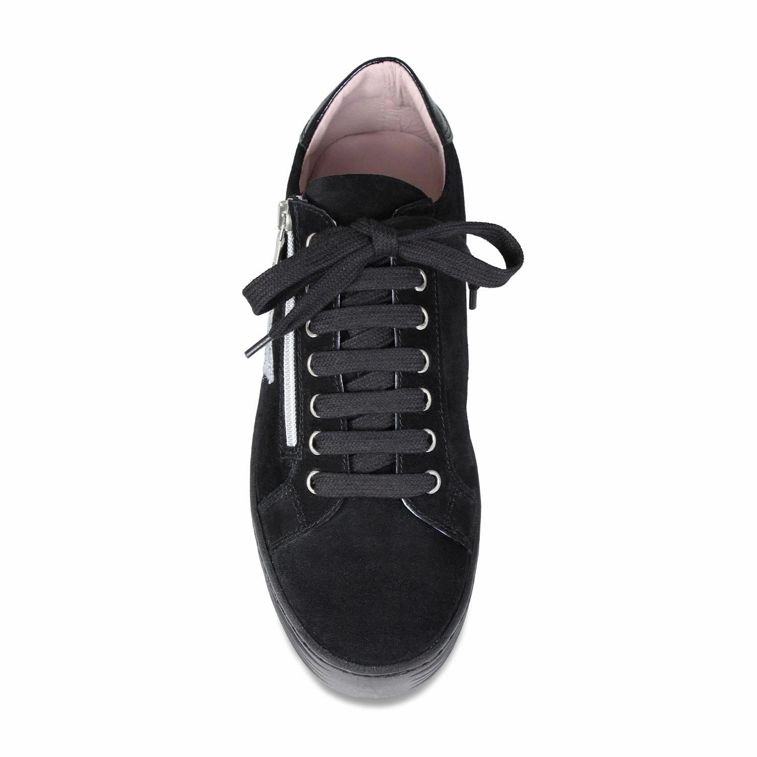 Comfortable ankle support Easy Slip On Harley-Star: Black Suede & Glitz