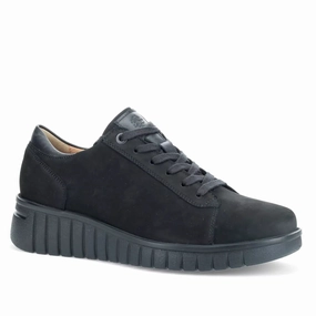 cushioned flexible shoes running in multi - lane tracks shoes Hartjes Country Shoe Black Nubuck