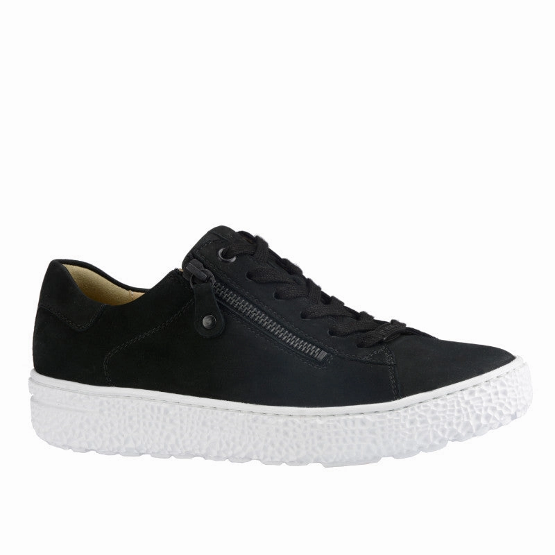Hop Step mesh material Hartjes Phil Black Nubuck Side Zip Oxford
