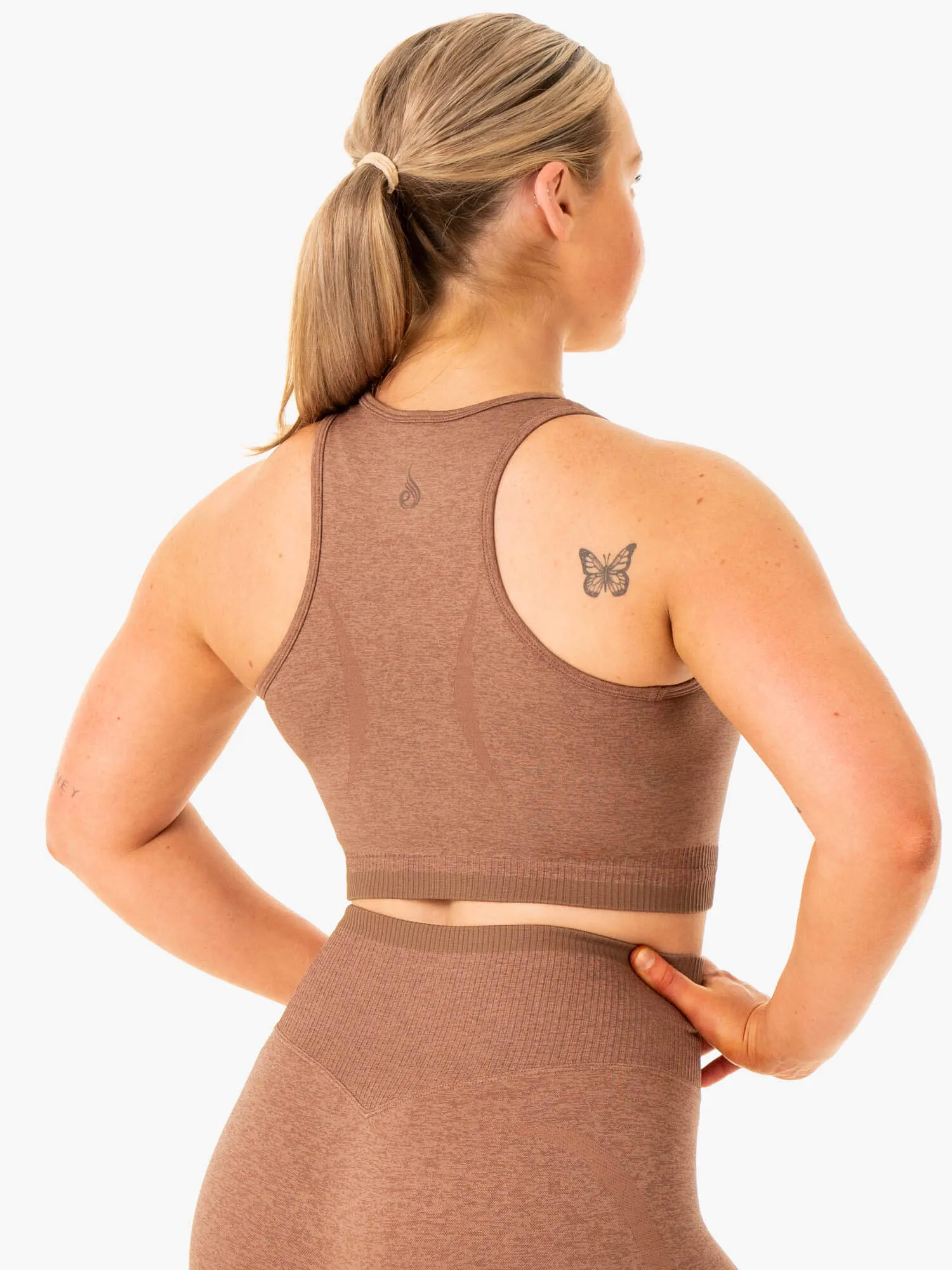 Formal Wear OdorResistant Treatment Excel Seamless Tank - Mocha Marl