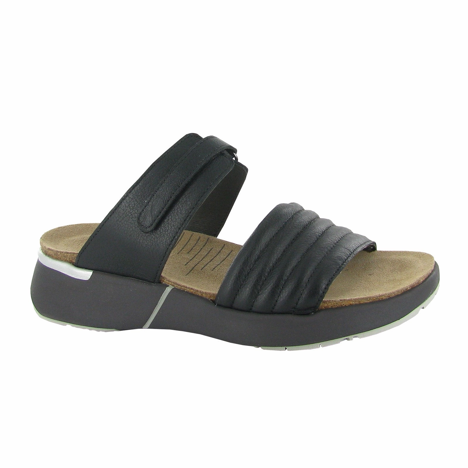 Waterproof Material Naot Vesta Slide Sandal (Women) - Soft Black Leather