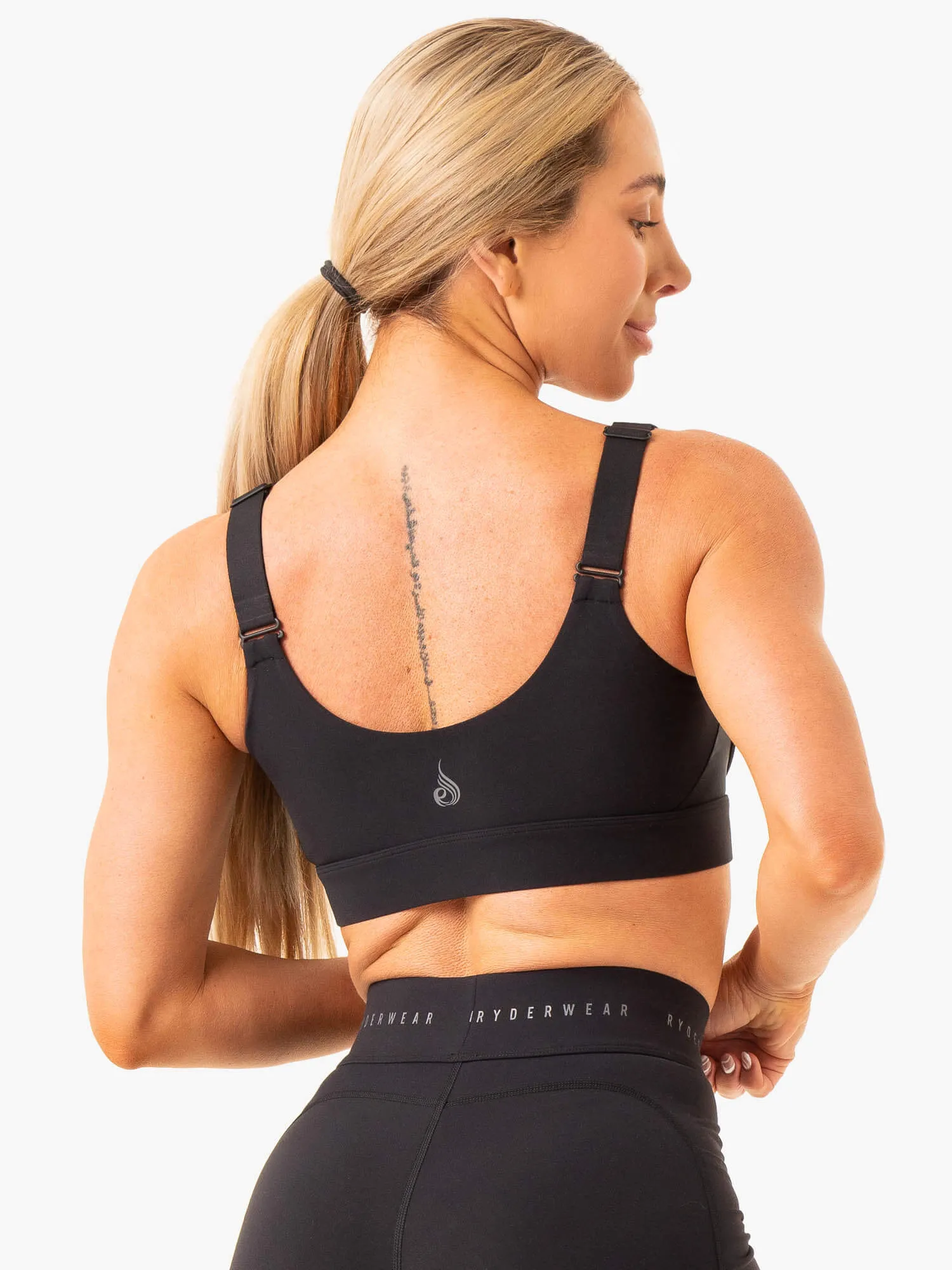 Heighten High Impact Sports Bra - Black Gym members