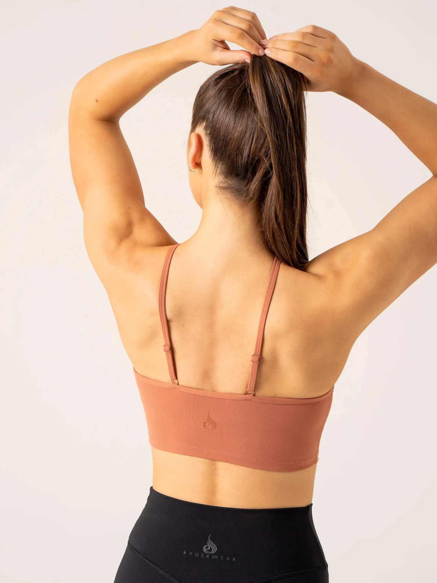 single - layer storage Momentum Tank Bra - Clay