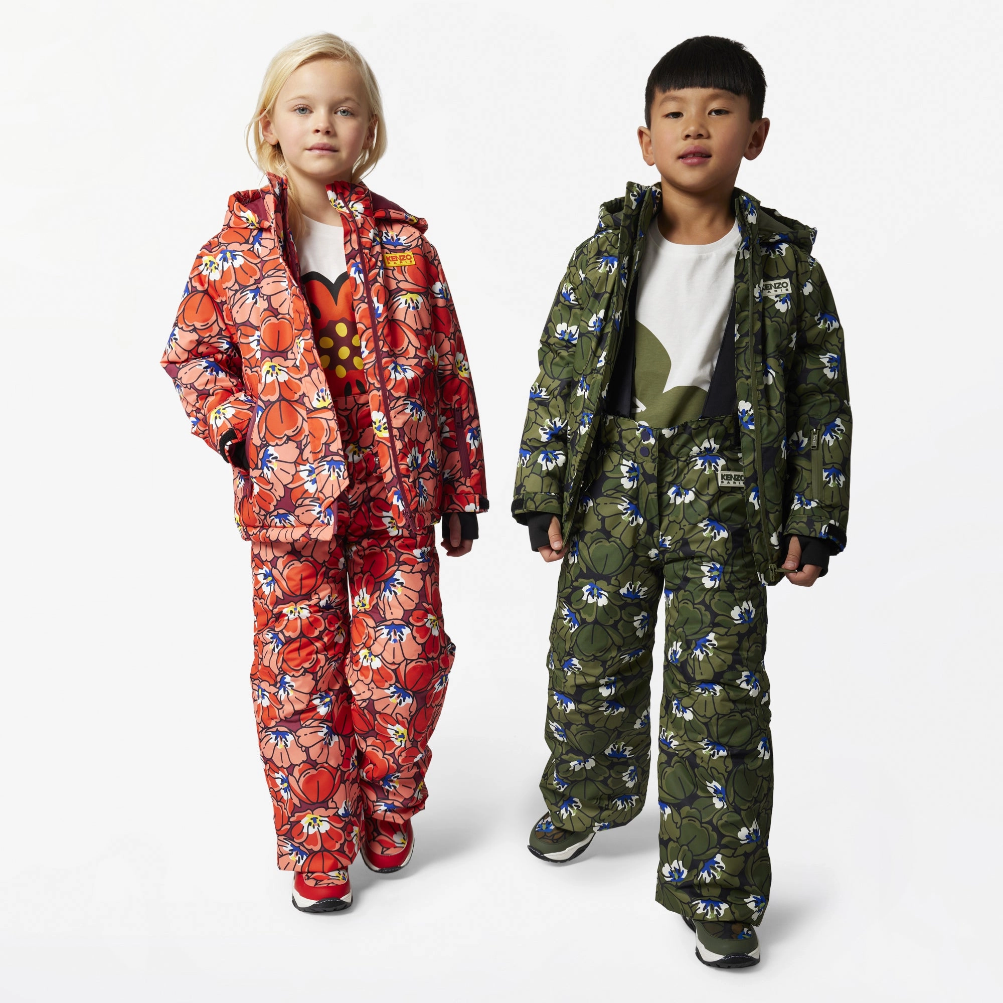 Kenzo Kids Floral Ski Pants Buttoned