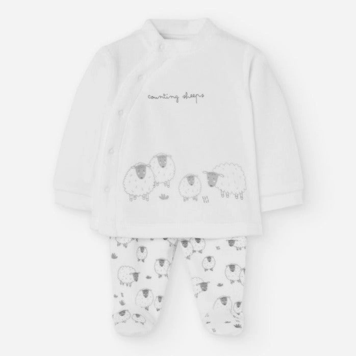 Leather Losan Kids SWEET SHEEP Shirt and Pants Set - White - Newborn