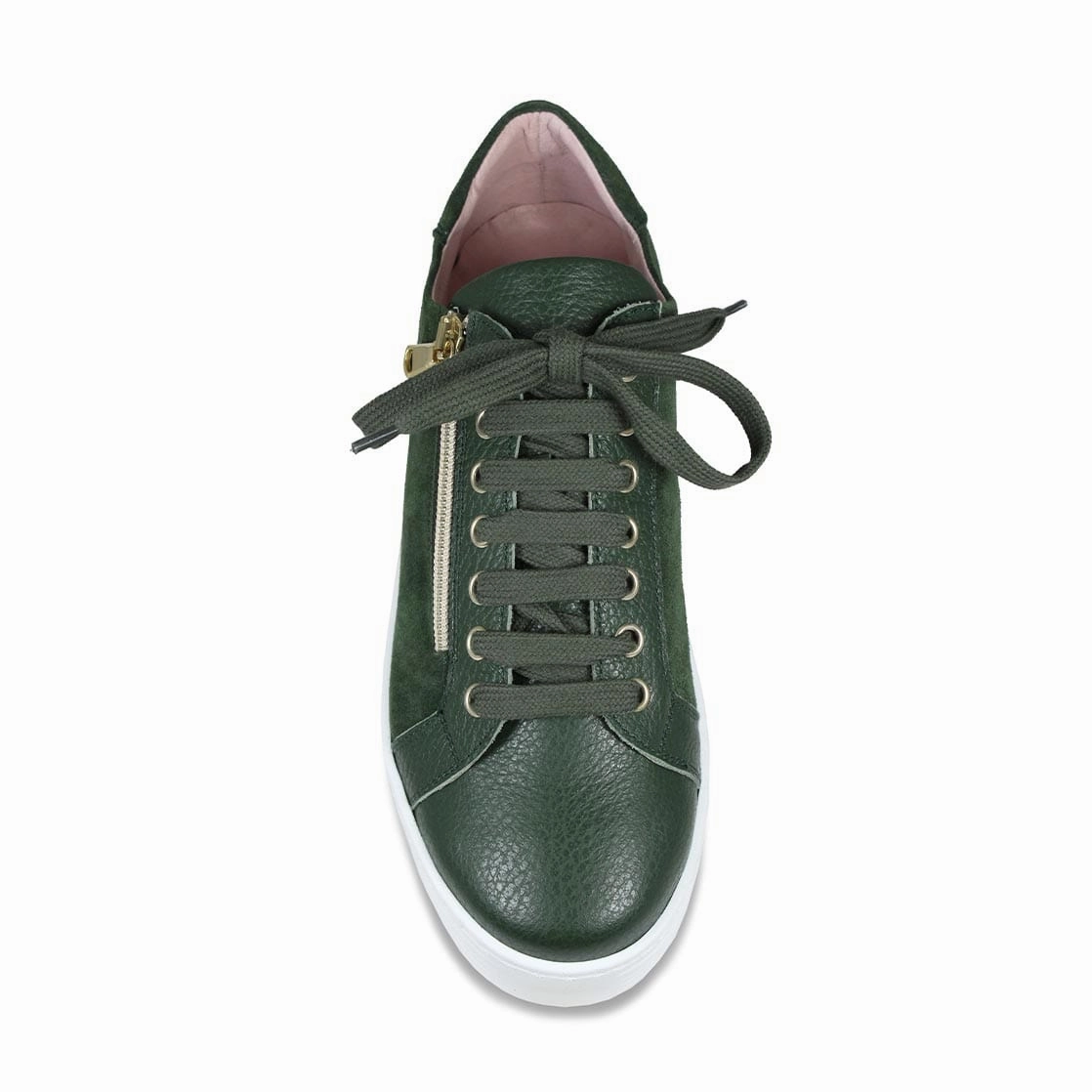 Hero: Forest Green Leather & Suede Shock   Dispersion Eco Friendly Sole