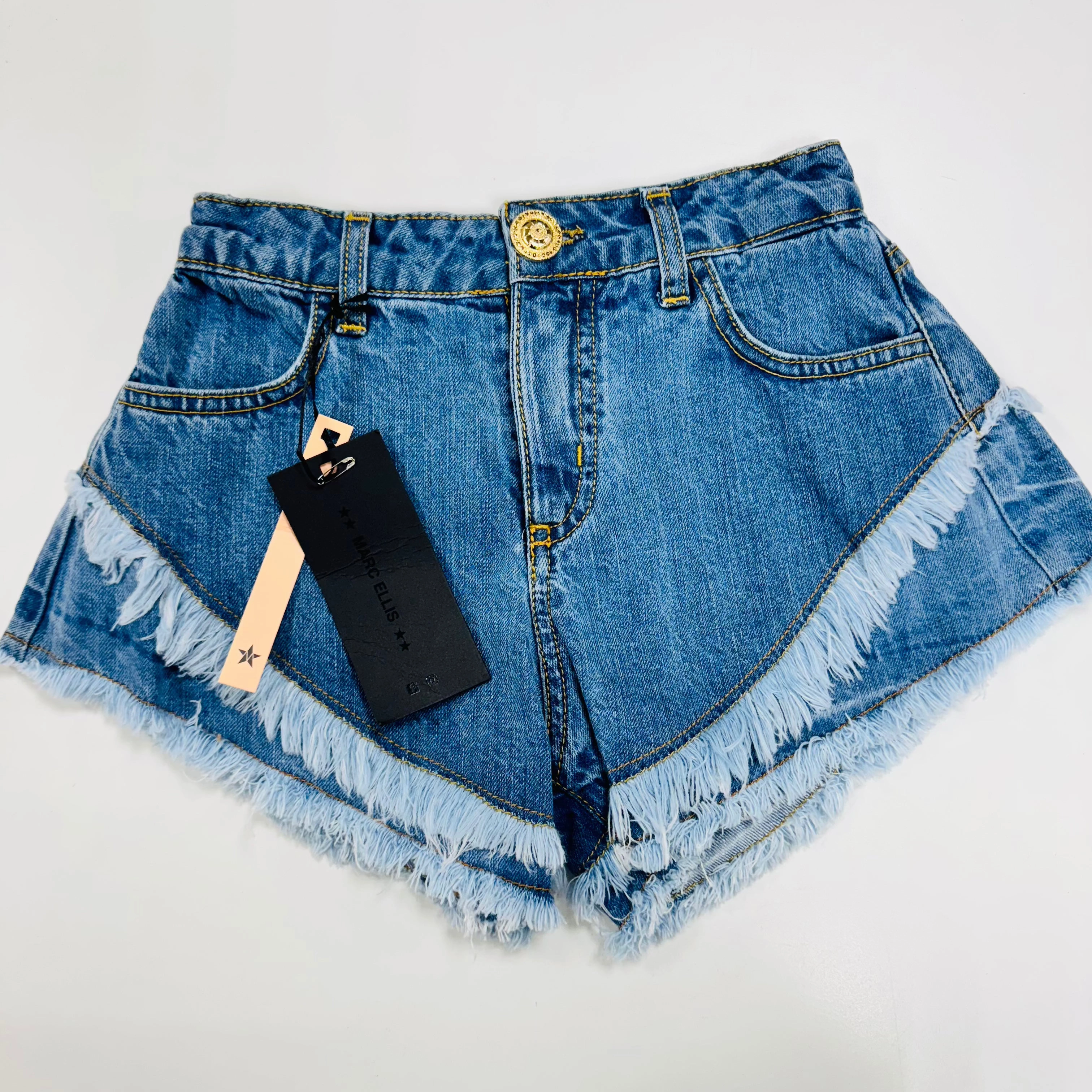 Marc Ellis New York Girls Blue Denim Shorts - 8Y Sparkly kids' wear