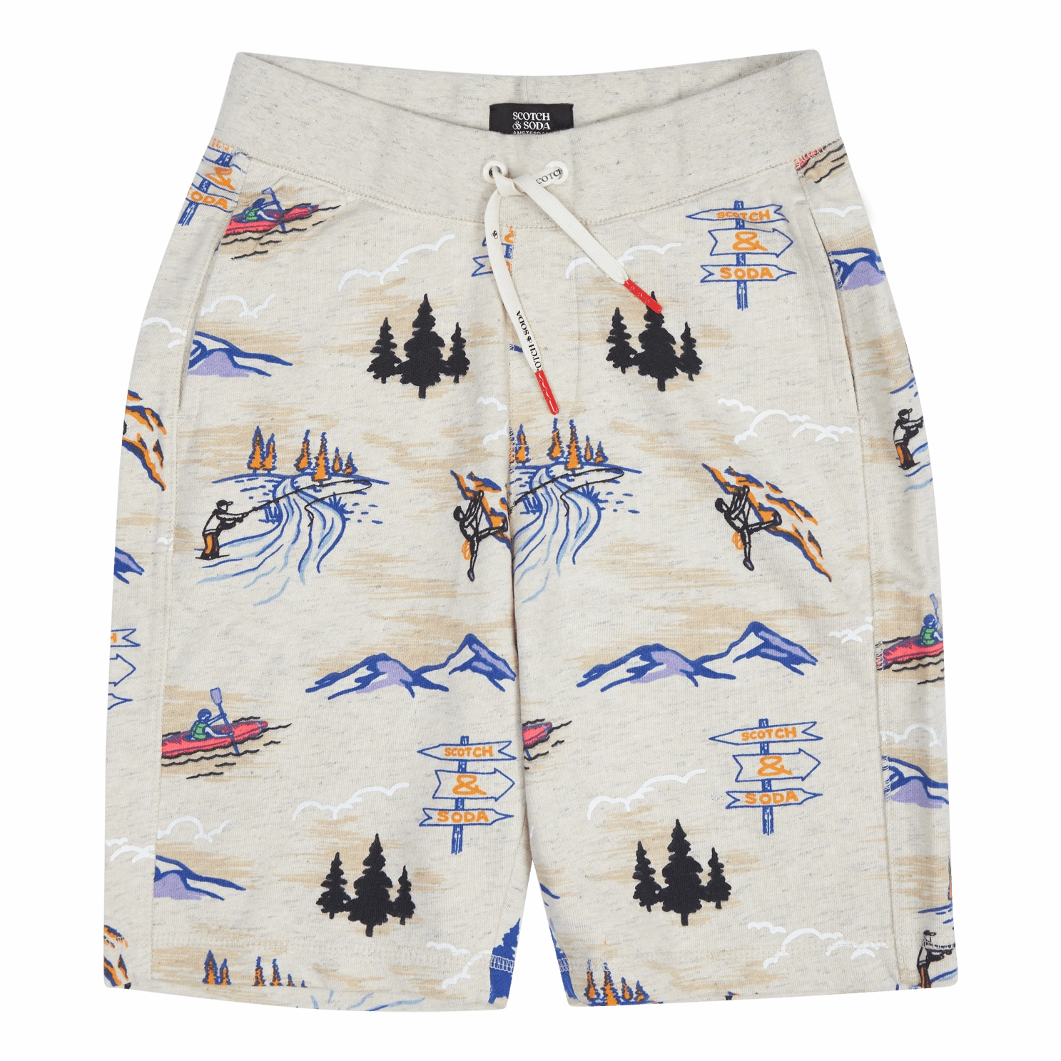 Matt SCOTCH & SODA Kids Mountain Activities Printed Sweatshorts