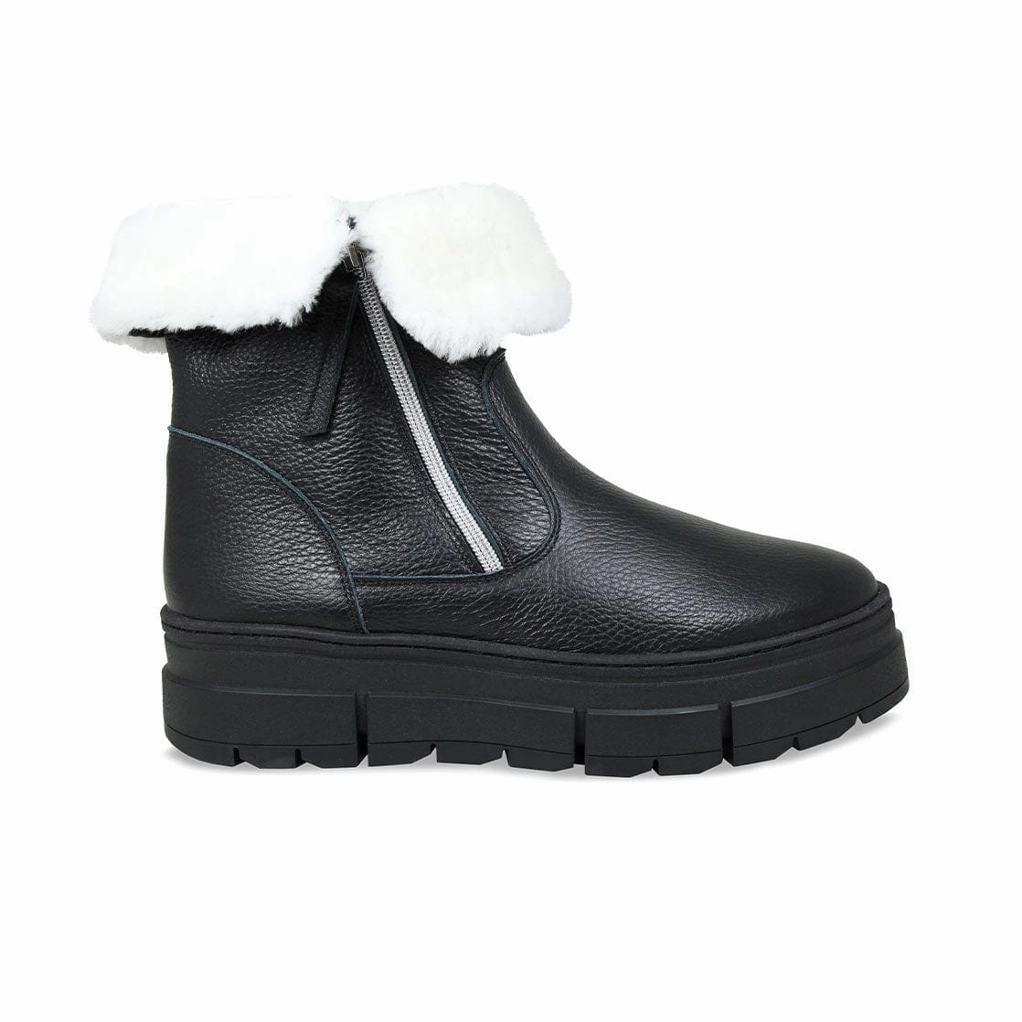 Comfortable buckles Wonder: Black Leather & Shearling