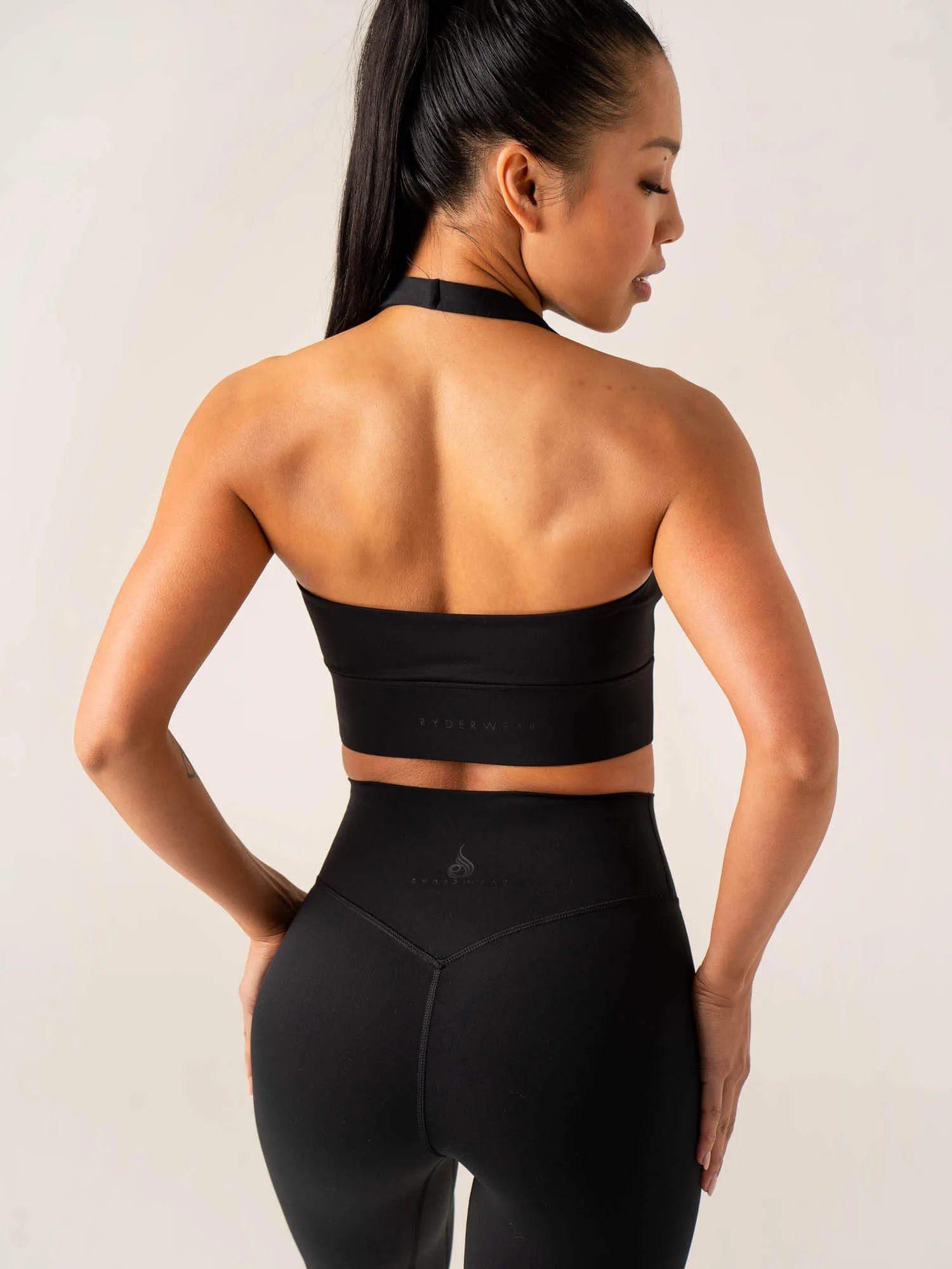 NKD Arch Halter Sports Bra - Black Adaptive Compression