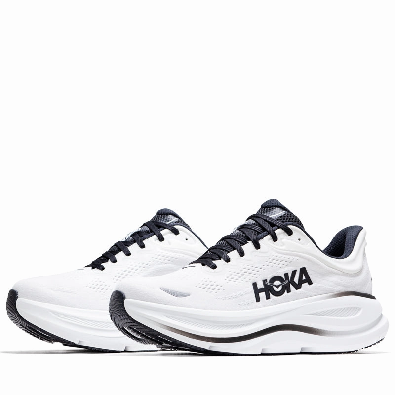 Hoka Bondi 9 - White/Black Style Mood Easy on