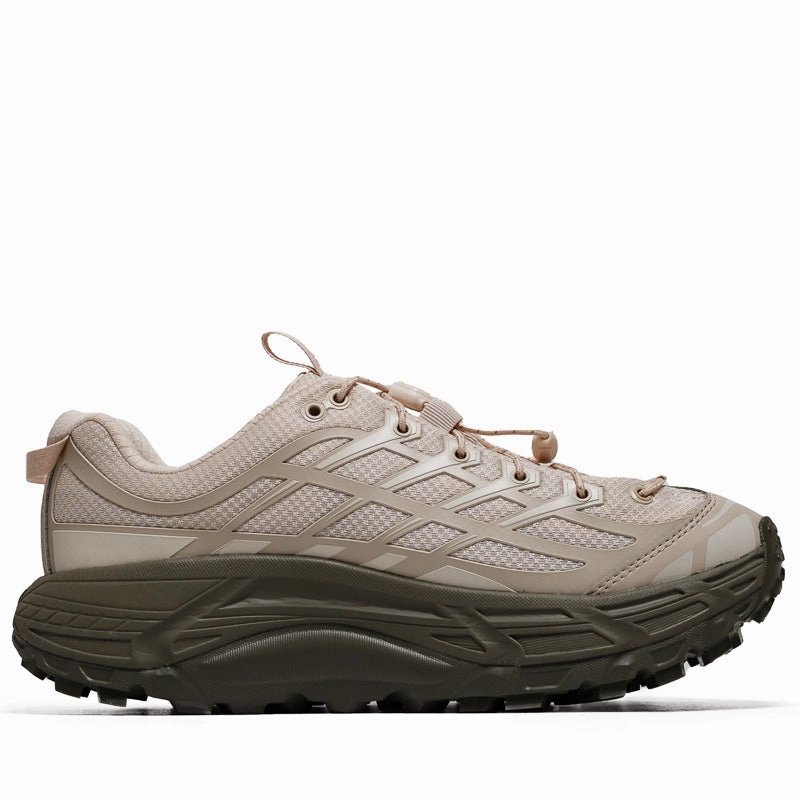 Hoka Mafate Three2 - Oat Milk/Eucalyptus Hold Sure Steady Wear