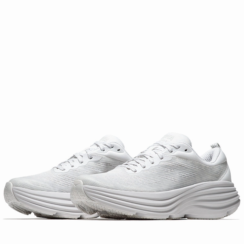 Wood Walk Hoka U Bondi 8 TS Caged - White/Cosmic Grey