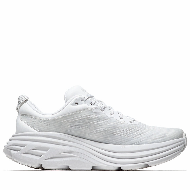 Breathable mesh Hoka U Bondi 8 TS Caged - White/Cosmic Grey