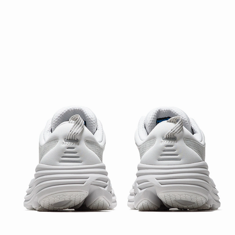 Way True Stylish Leather Shoes Hoka U Bondi 8 TS Caged - White/Cosmic Grey