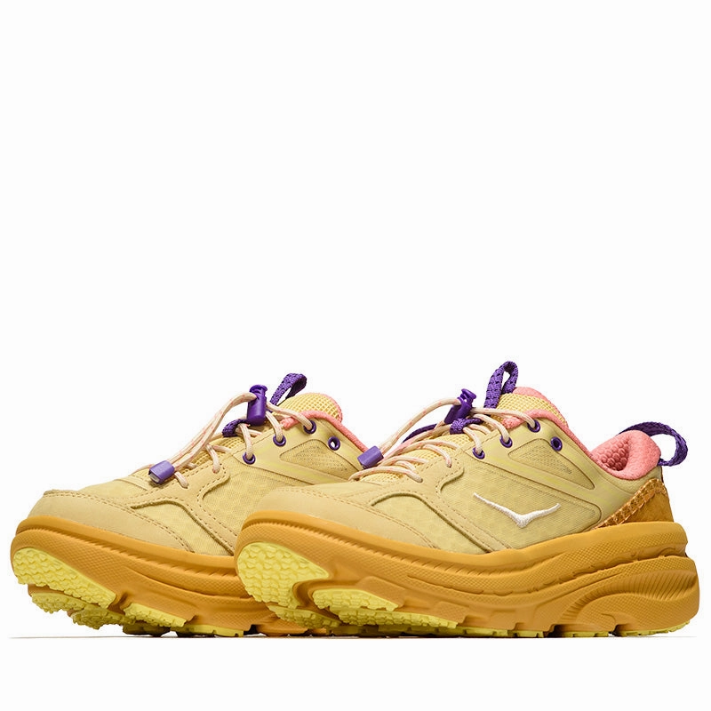 Mountain Lane Current Trend Hoka U Bondi B3LS - Flaxseed/Varsity Yellow