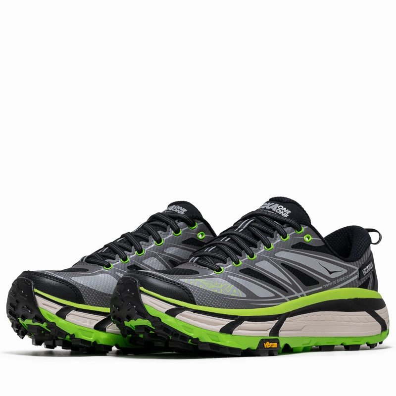 Grass Walk Office Casual Hoka U Mafate Speed 2 - Black/Electric Green