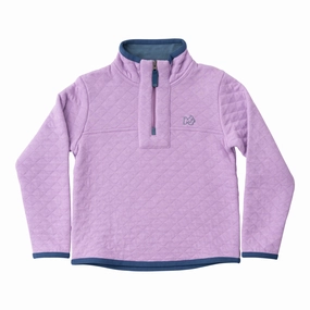 Latest Quilted Zip Pullover - Sheer Lilac