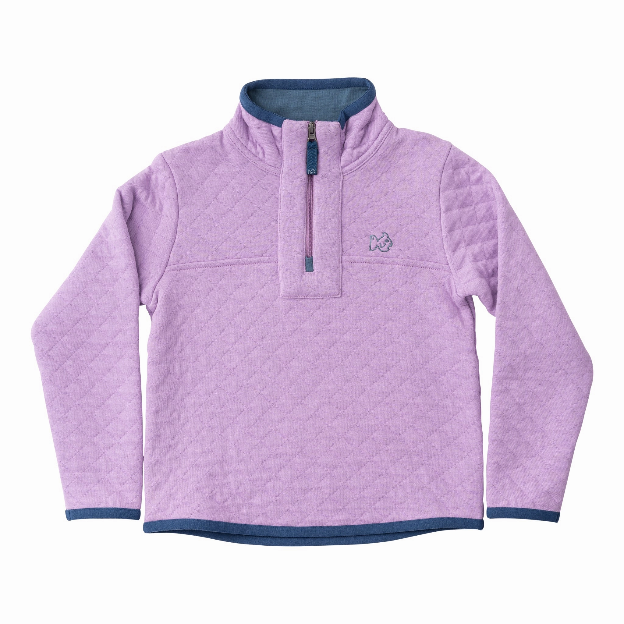 Latest Quilted Zip Pullover - Sheer Lilac