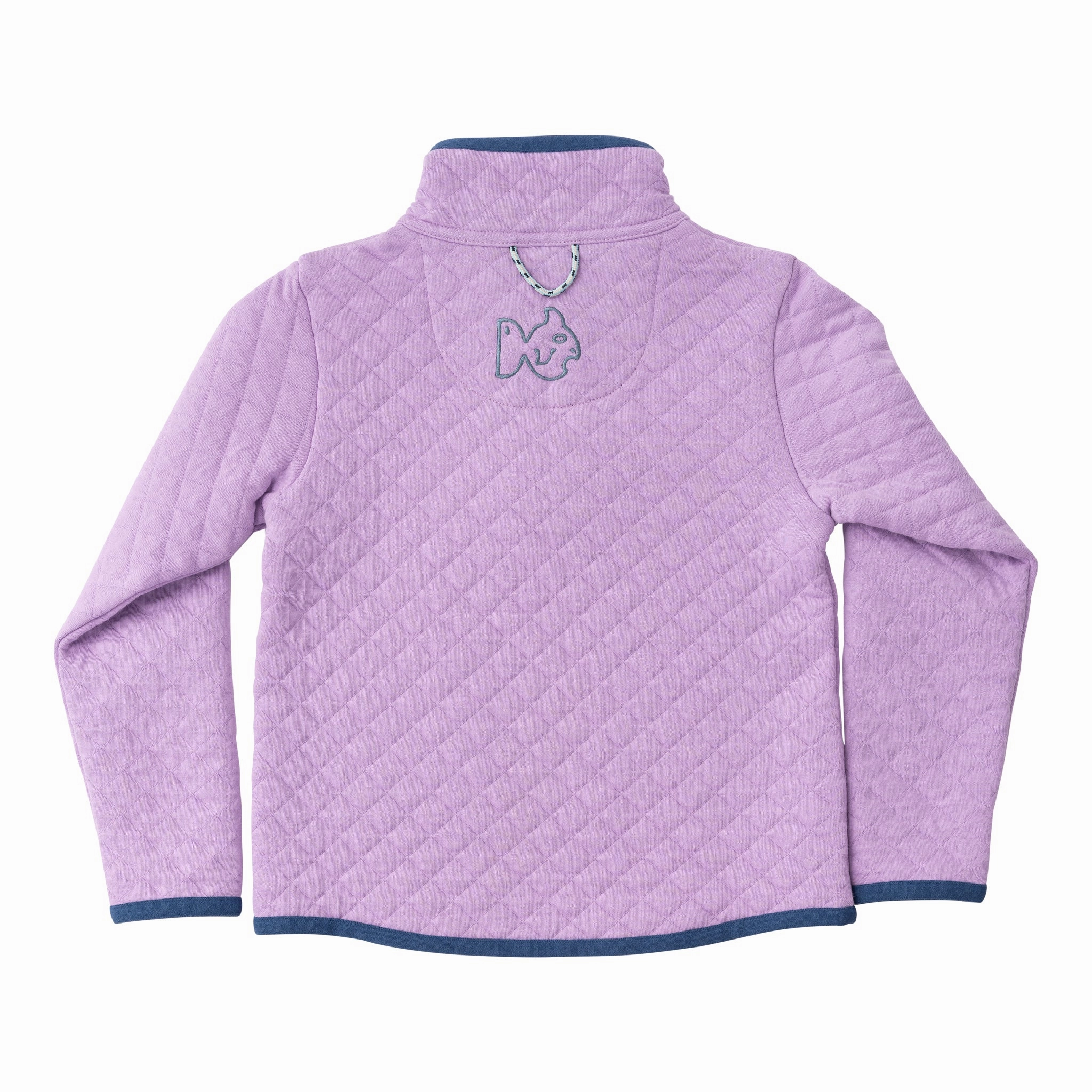 Quilted Zip Pullover - Sheer Lilac Active Glossy