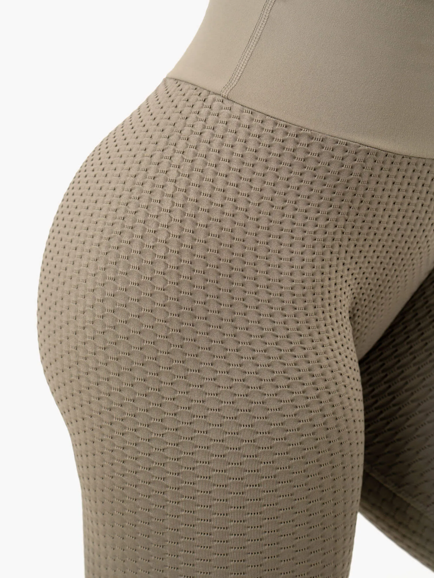 Ultra Soft Honeycomb Scrunch Seamless Leggings - Khaki