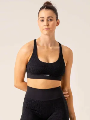 competitions Honeycomb Seamless Sports Bra - Black