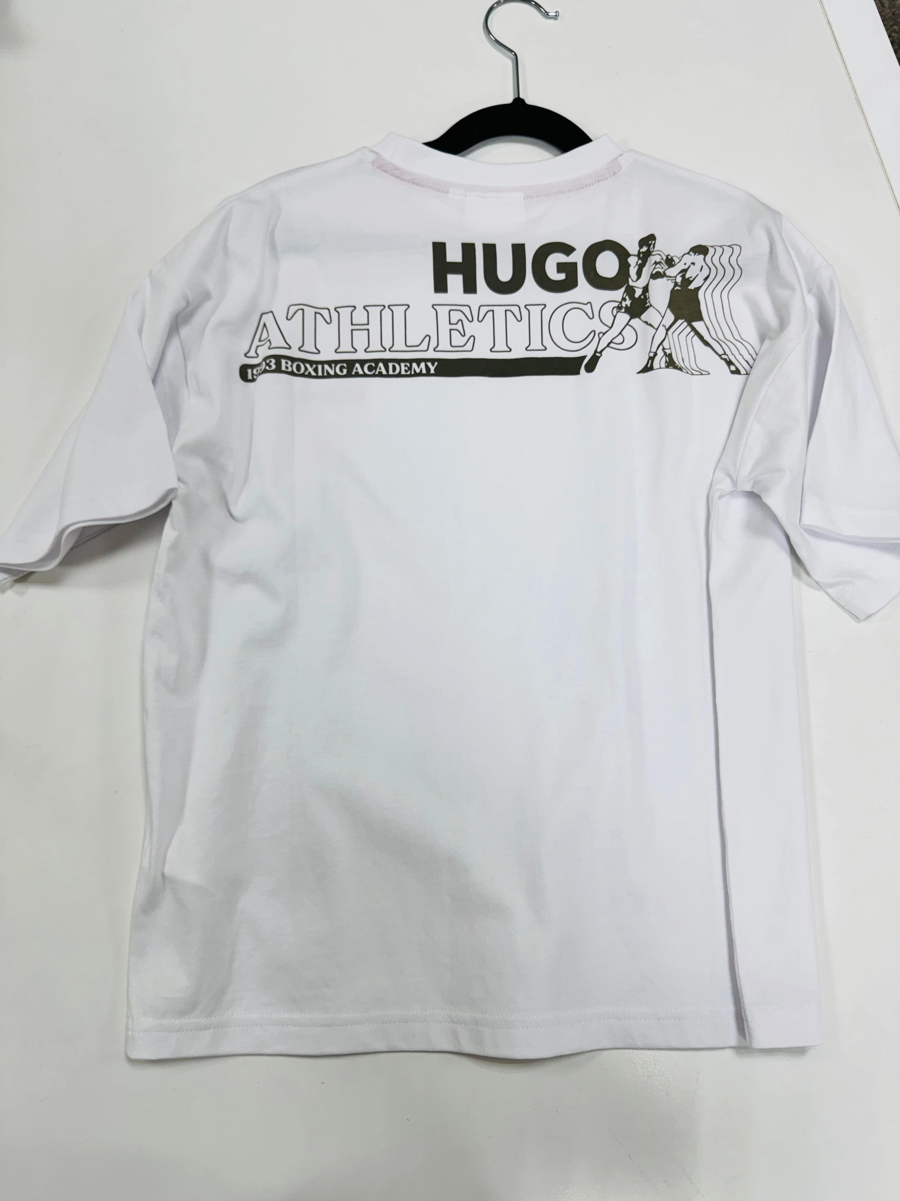 HUGO Kids White T-shirt w/Logo - 8Y Innerwear Adjustable kids' clothing