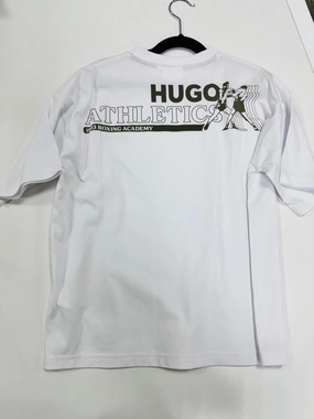 HUGO Kids White T-shirt w/Logo - 8Y Innerwear Adjustable kids' clothing
