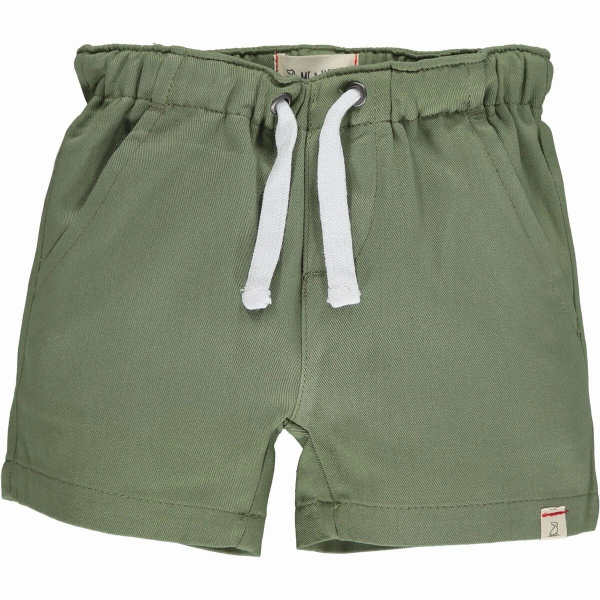 Adjustable kids' clothing Linen Hugo Twill Shorts - Khaki