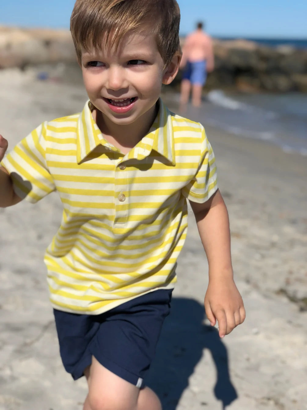 Hugo Twill Shorts- Navy Distinctive Pajamas for children