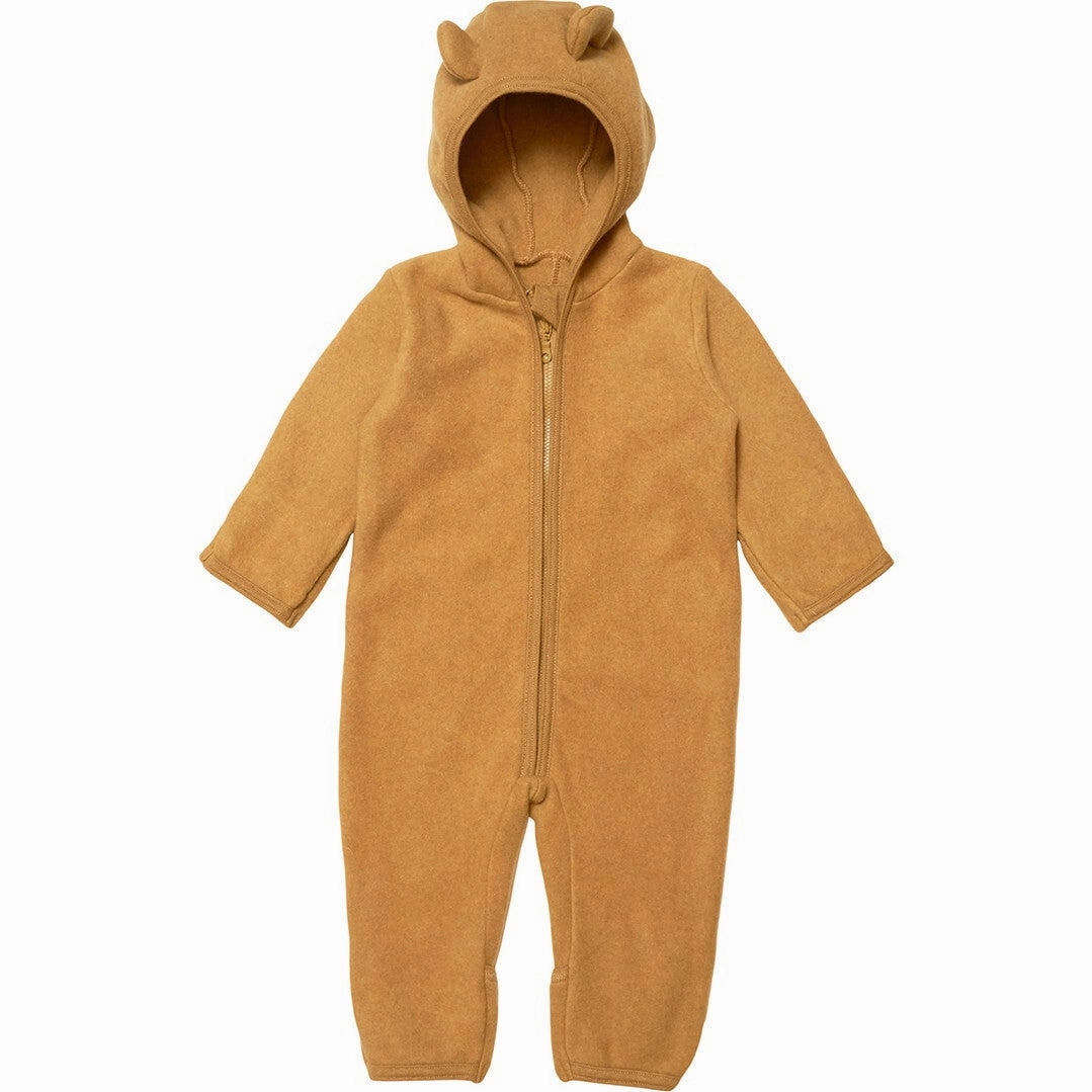 Birthday party wear for children HUTTELIHUT Kids Allie Suit with Ears in Wool Fleece - Ocre