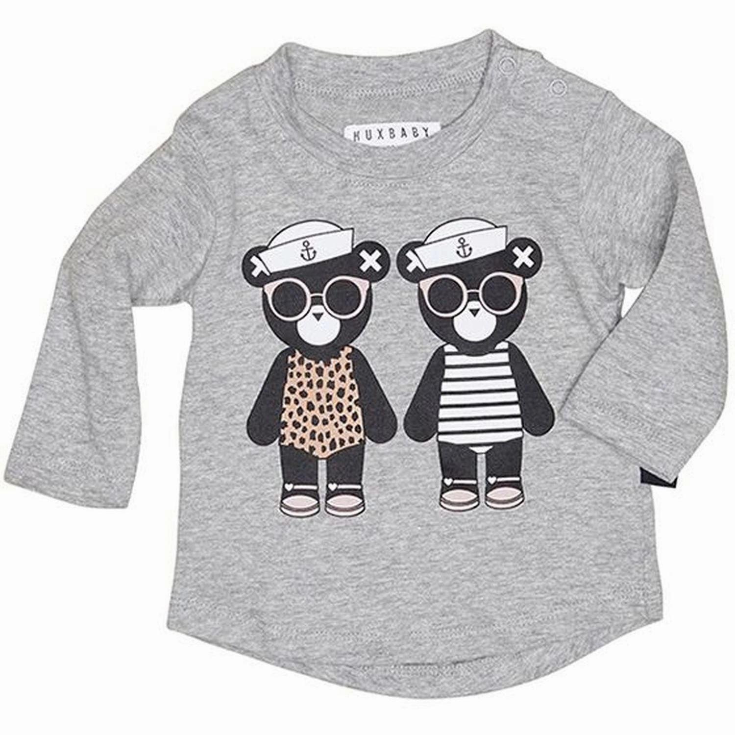 High contrast kids' outfits Huxbaby HB1050 TWINS LS Top