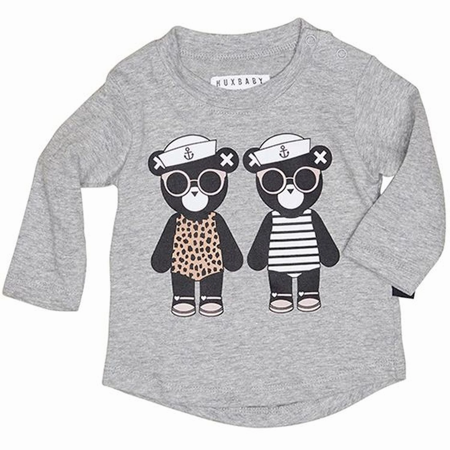 Rayon made kids' clothes Huxbaby HB1050 TWINS LS Top