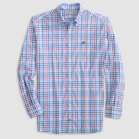 Summer kids' apparel Unique Hadley Performance Button Down - Beachfront Check