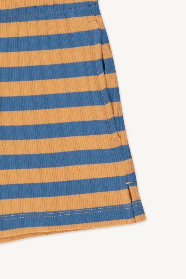 TINYCOTTONS Kids STRIPES SHORT in Night Blue Stripes 081 Bright colored children's clothes Checked